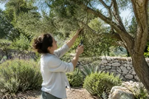 Jardin baigné de soleil idéal pour choisir arbres d'ombre pour jardin méditerranéen