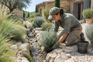 Conseils et astuces pour végétaliser un fossé de jardin dans le Sud sans bloquer l'eau